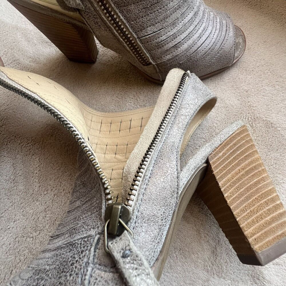 Paul Green  Cayanne Brushed Metallic Smoke Silver Leather Sandals UK 4 US 6.5 - Picture 14 of 16